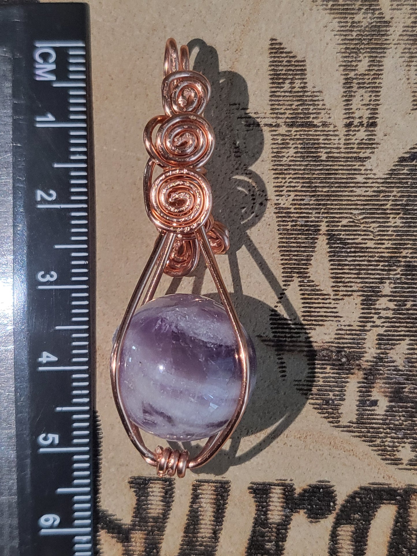 Amethyst fidget pendant