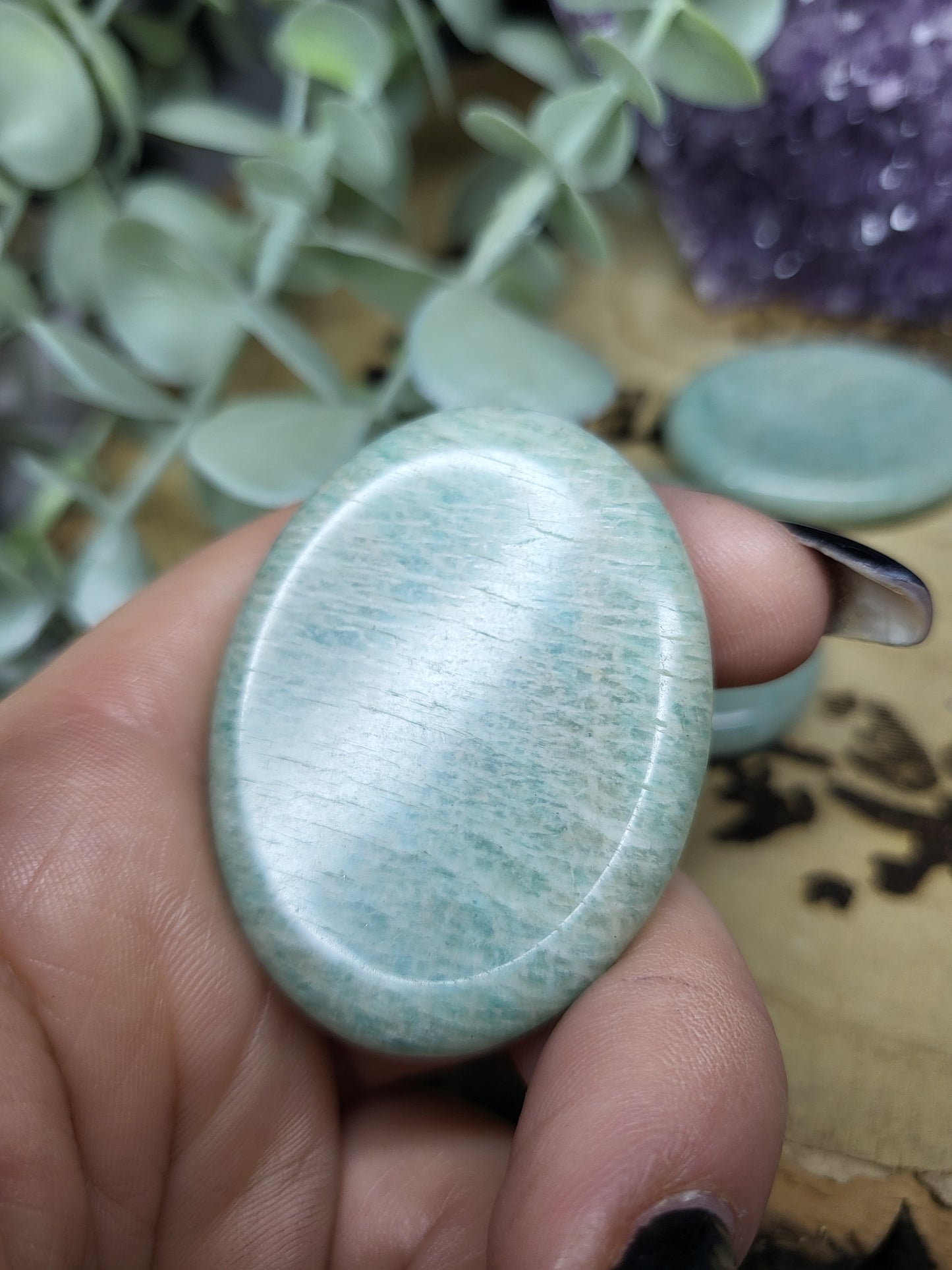Amazonite worry stone
