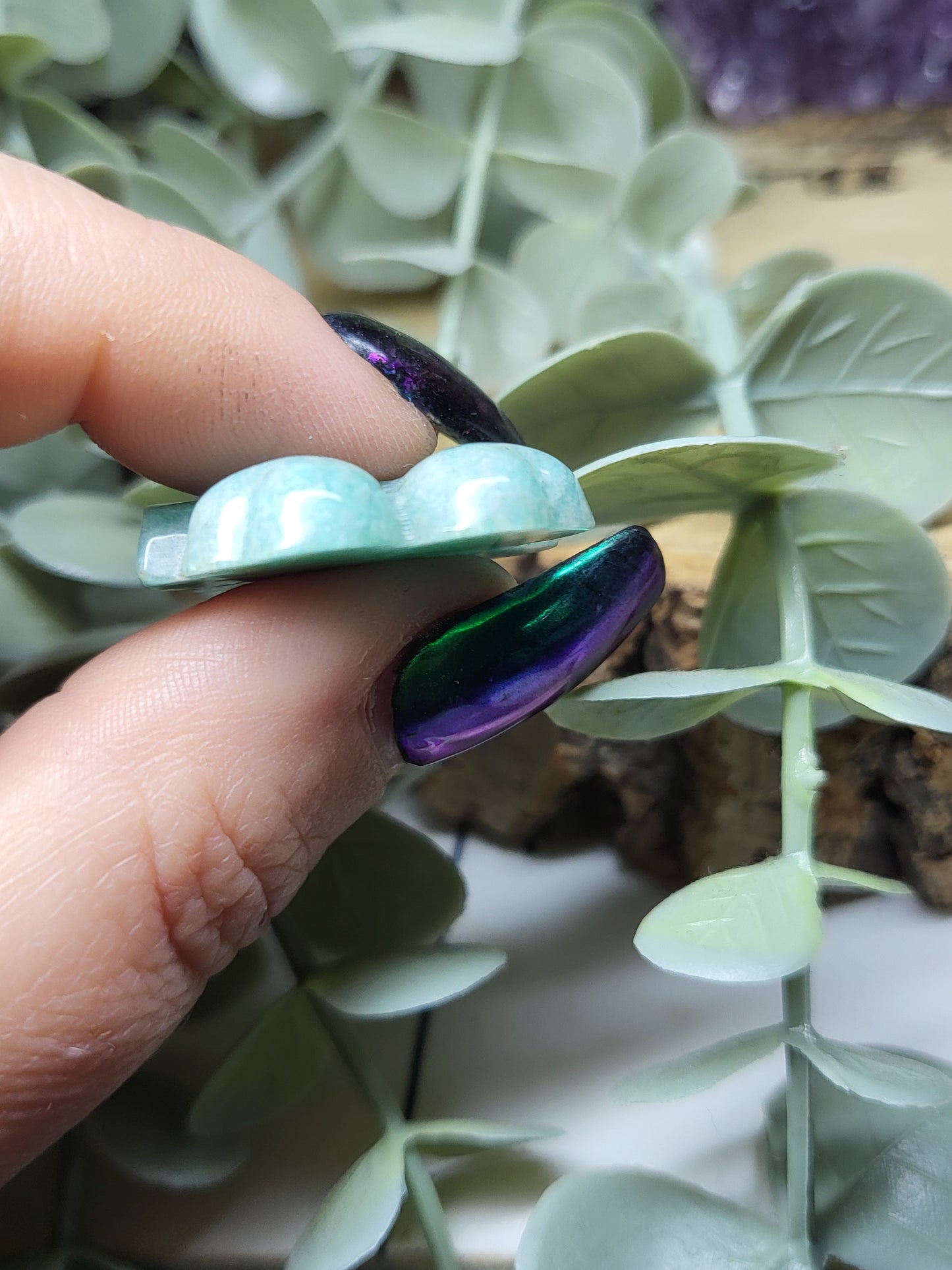 Mini Amazonite Four Leaf Clover