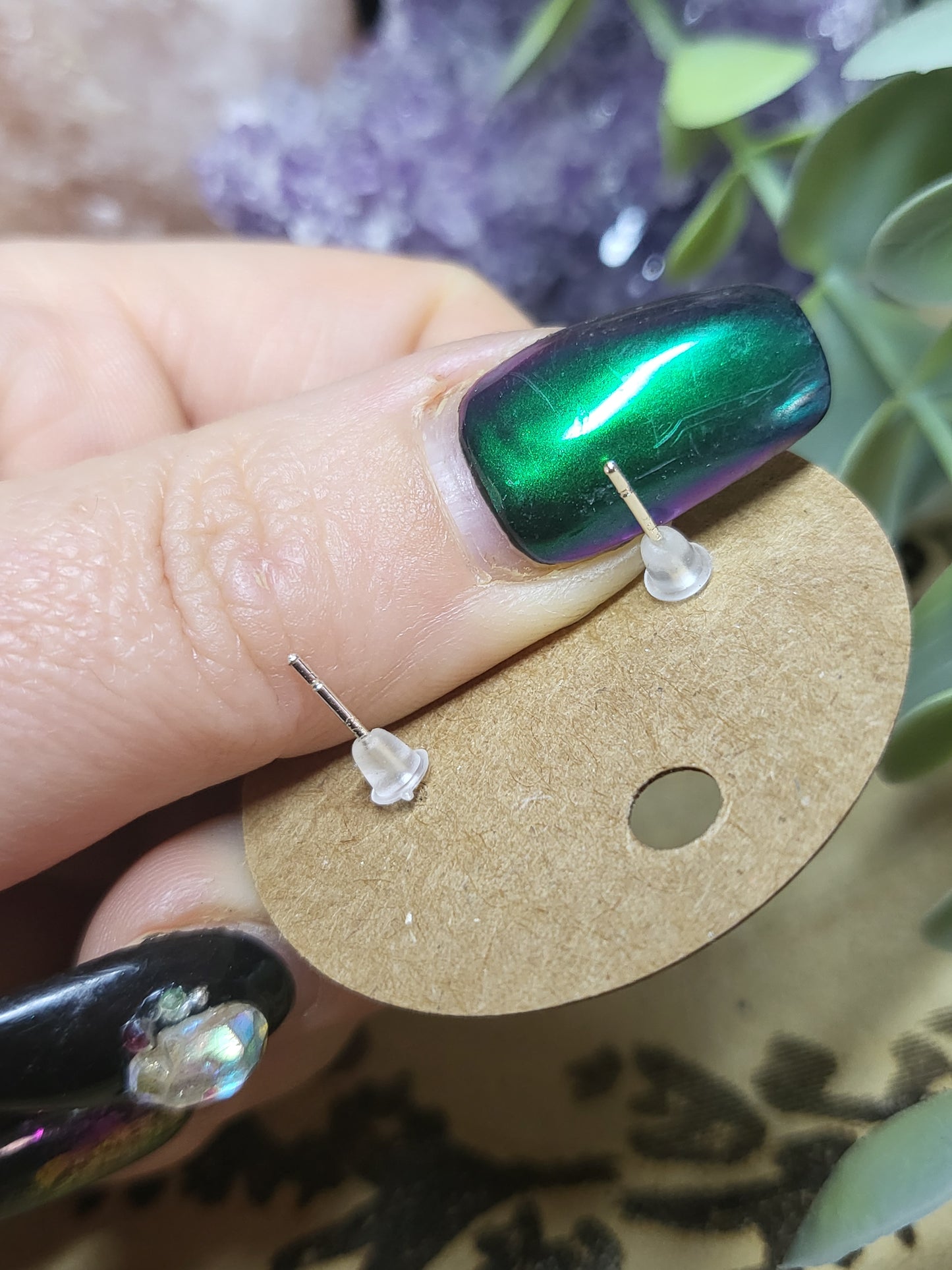 Gold rutile quartz Earrings