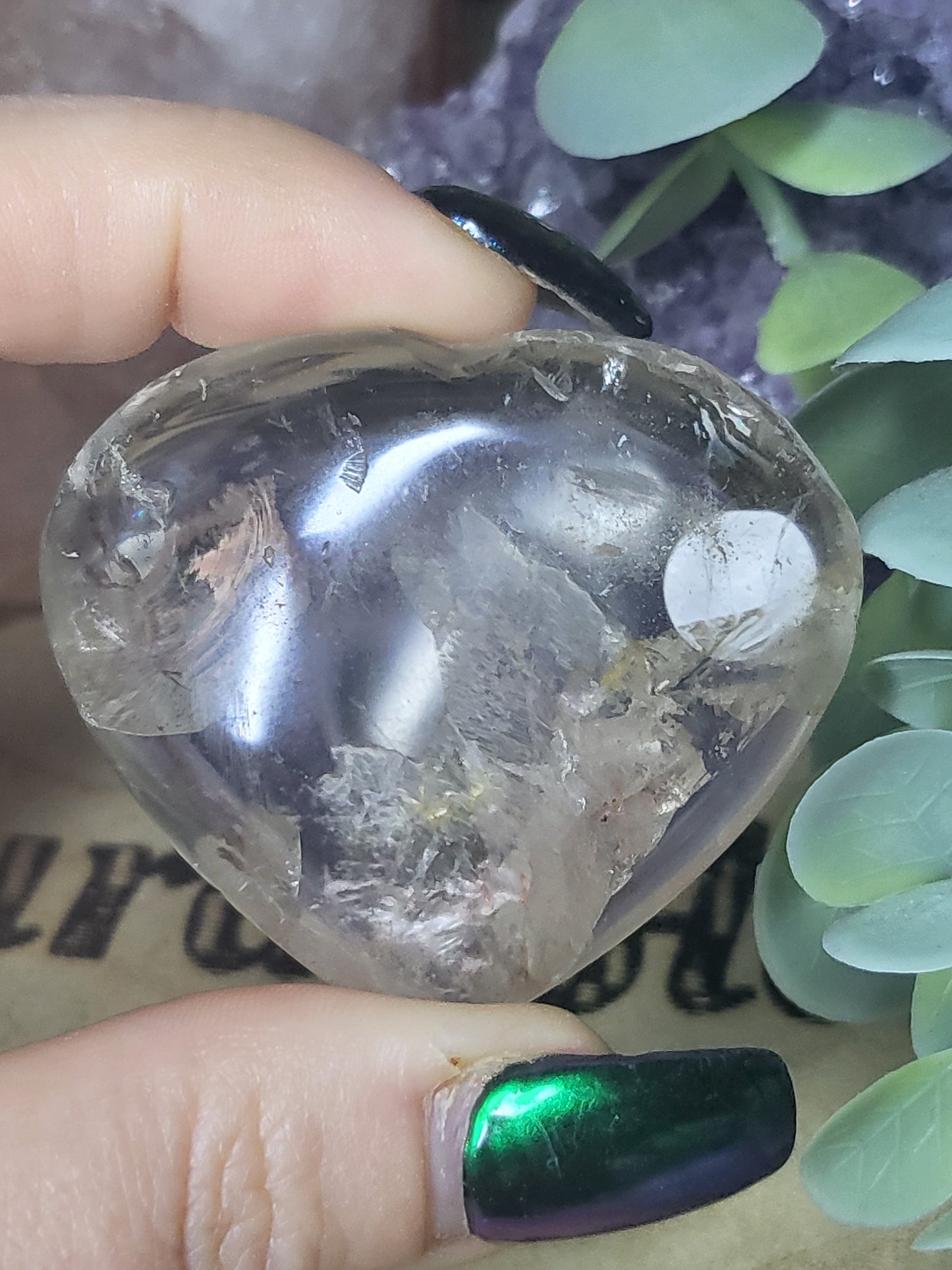 Smokey quartz heart