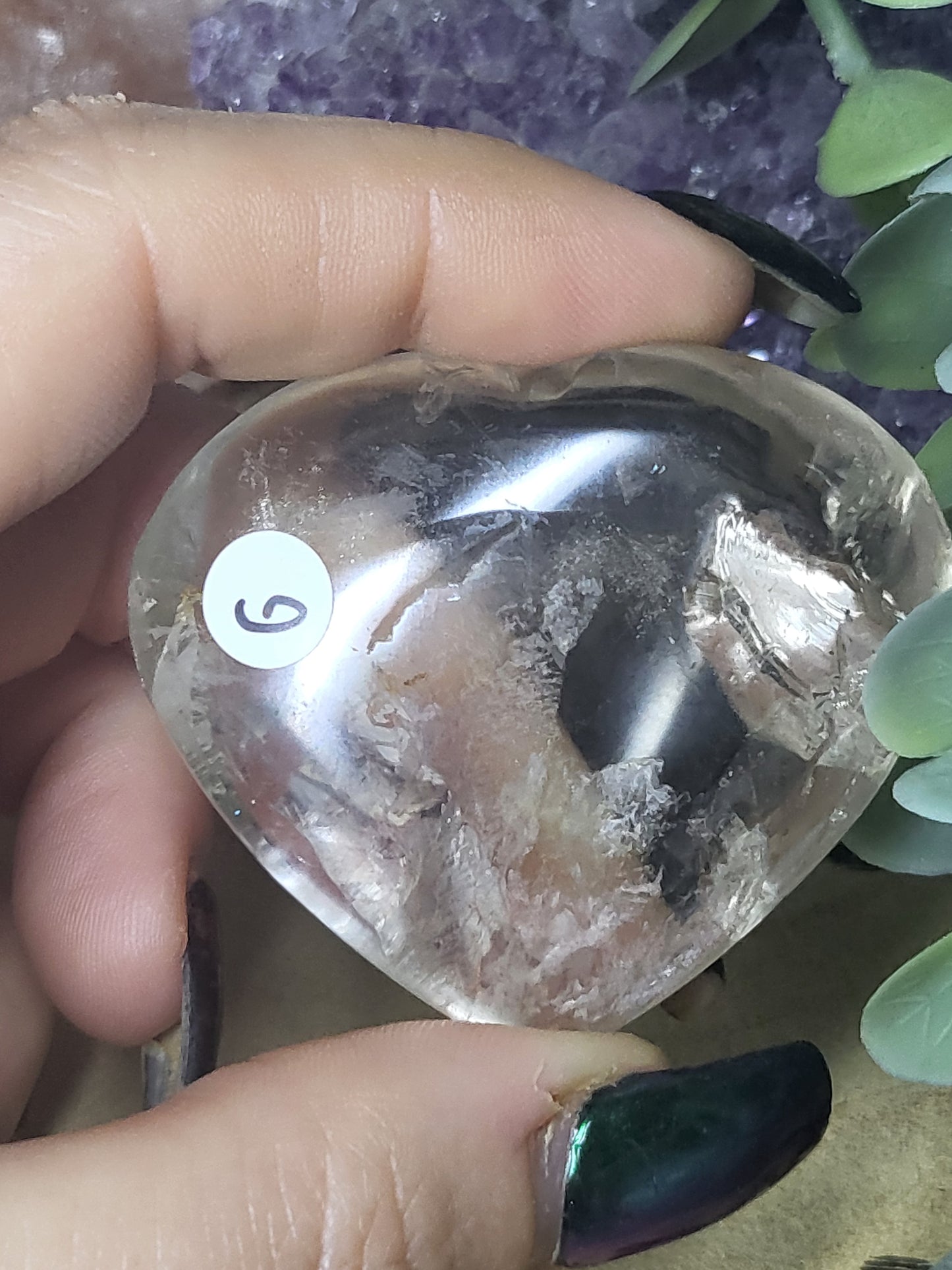 Smokey quartz heart