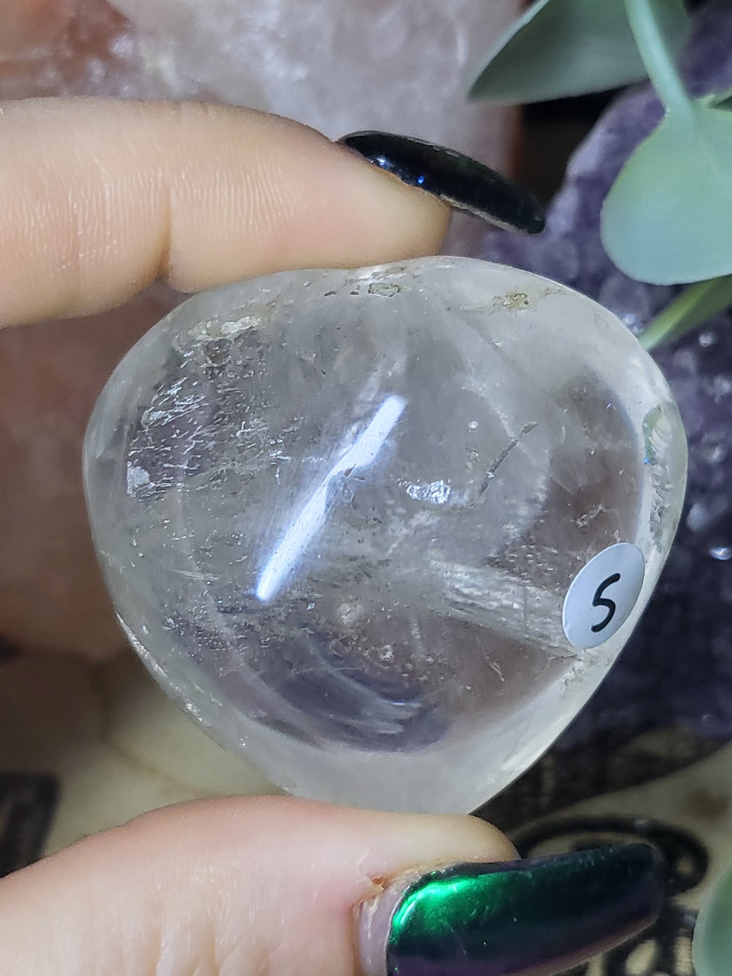 Clear quartz heart