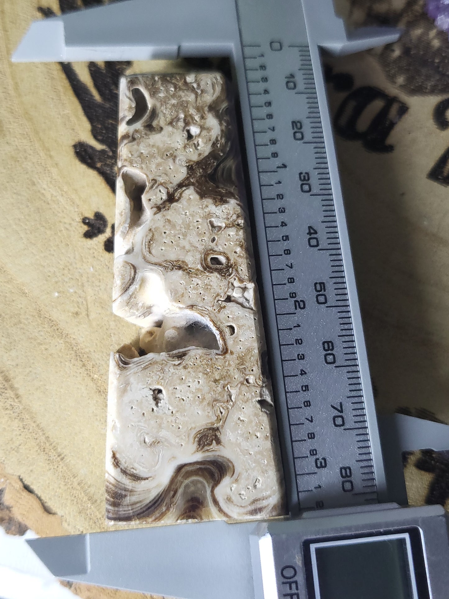 Chocolate calcite point