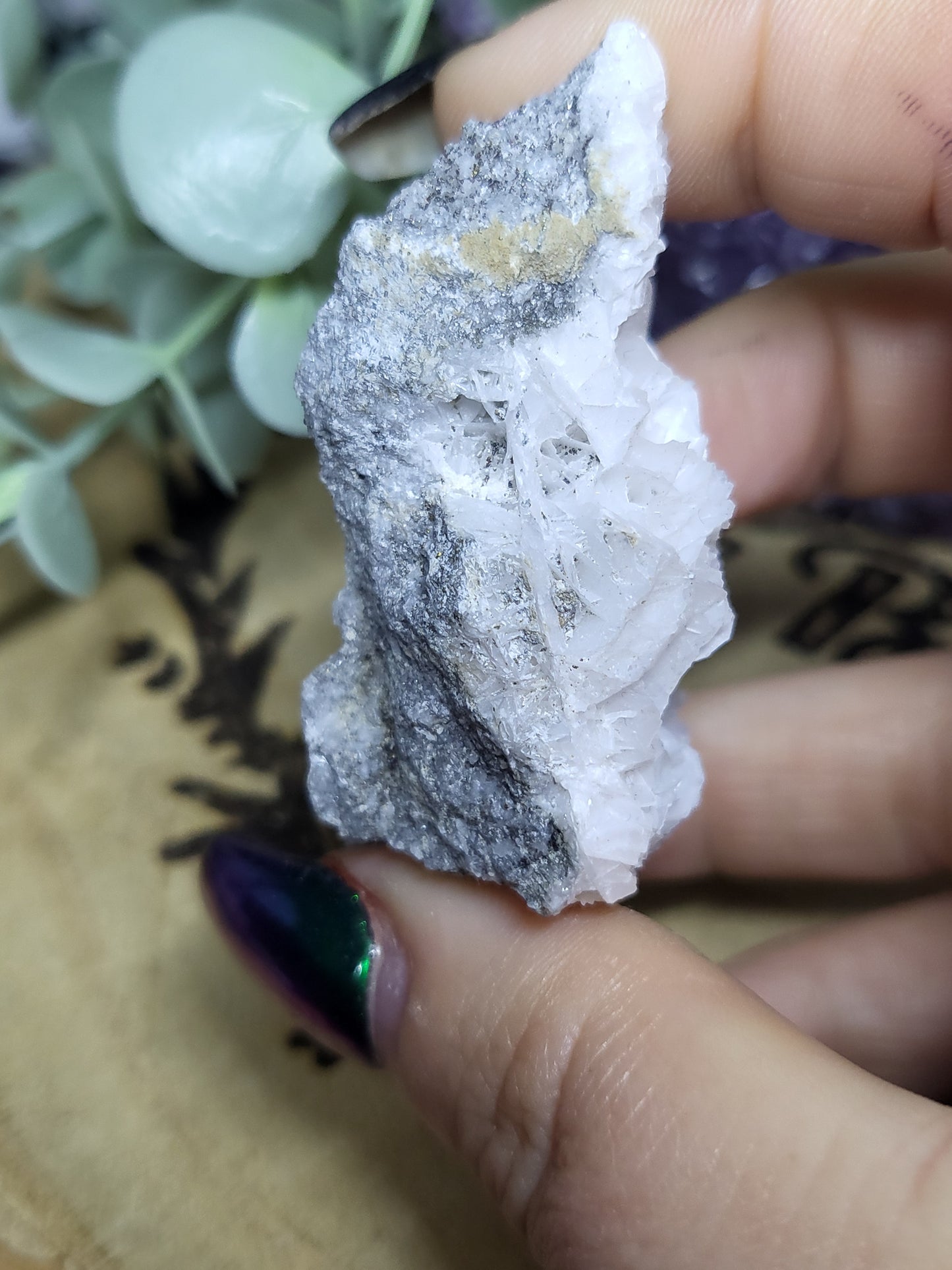 Rose white calcite