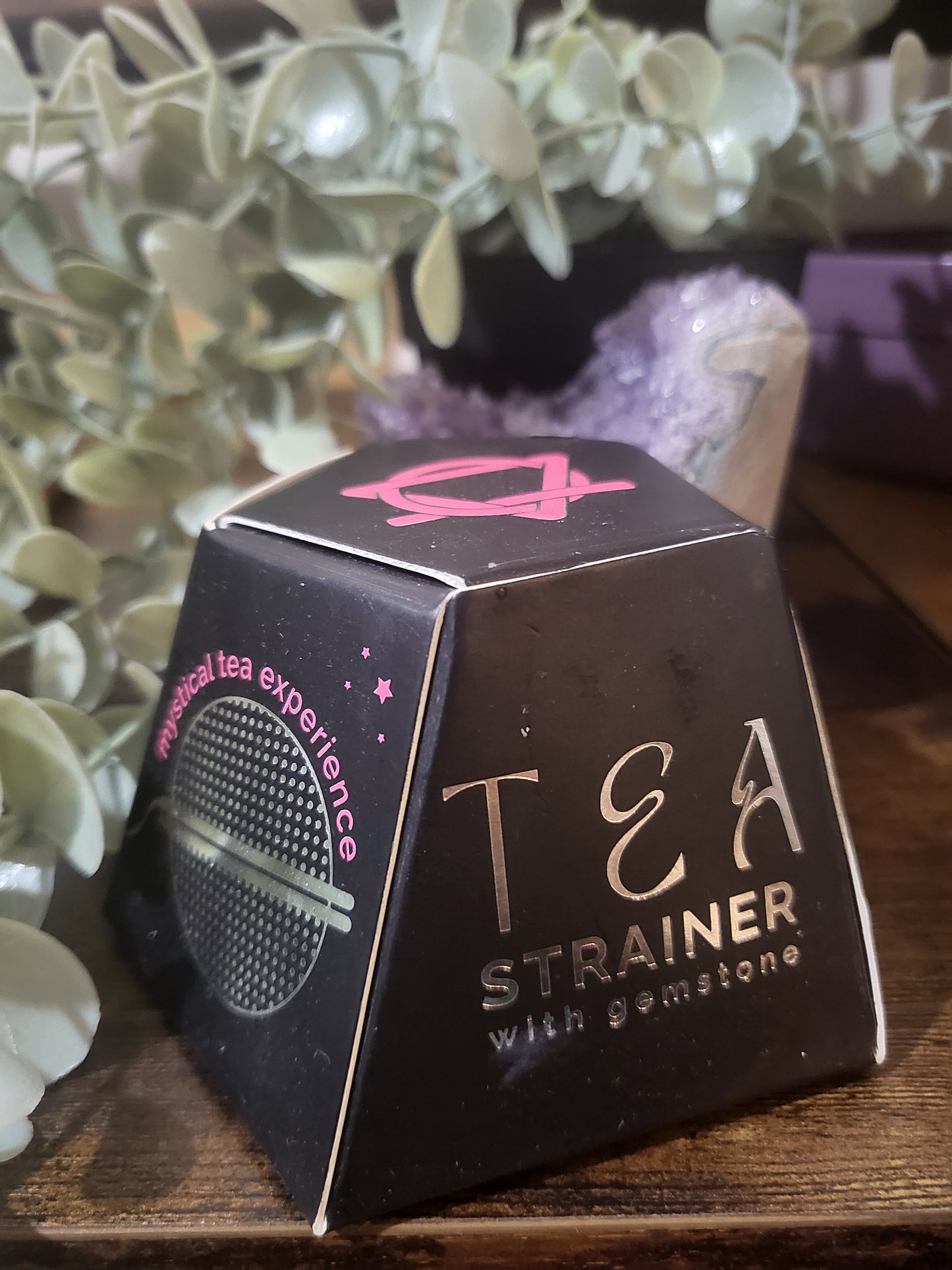 Rose Quartz tea strainer