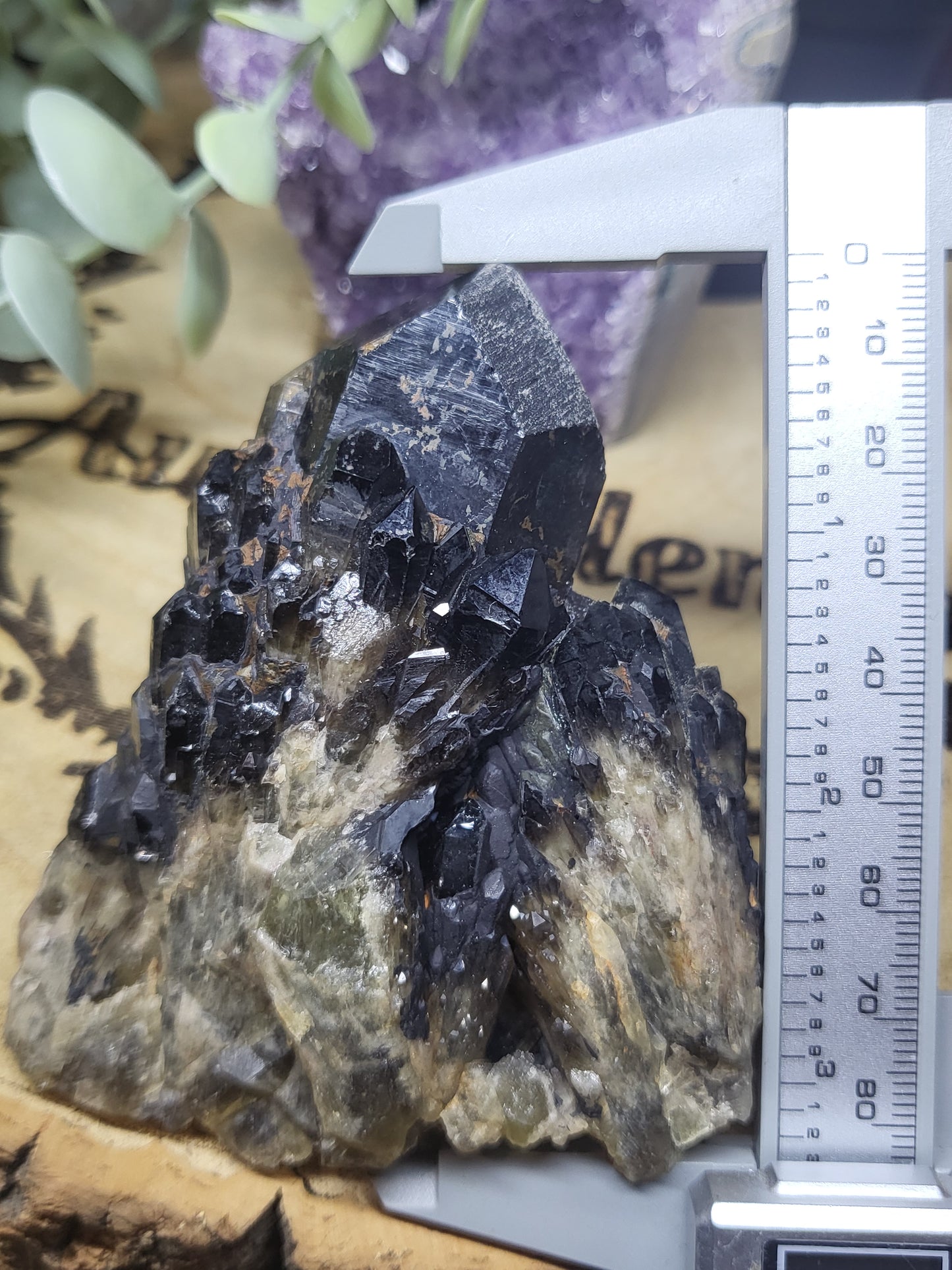 Smokey citrine quartz cluster