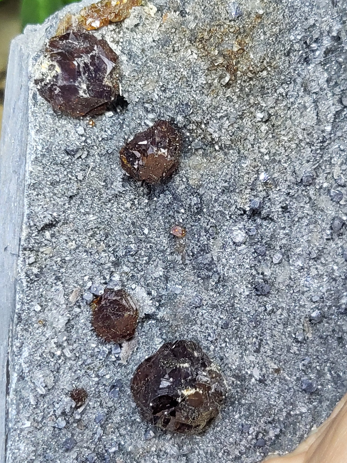 Garnet and sphalerite specimen