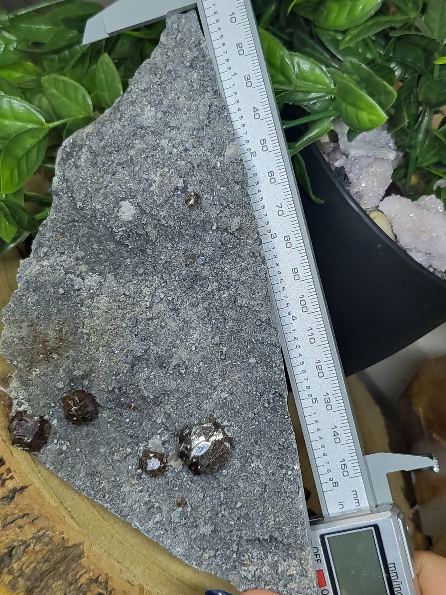 Garnet and sphalerite specimen