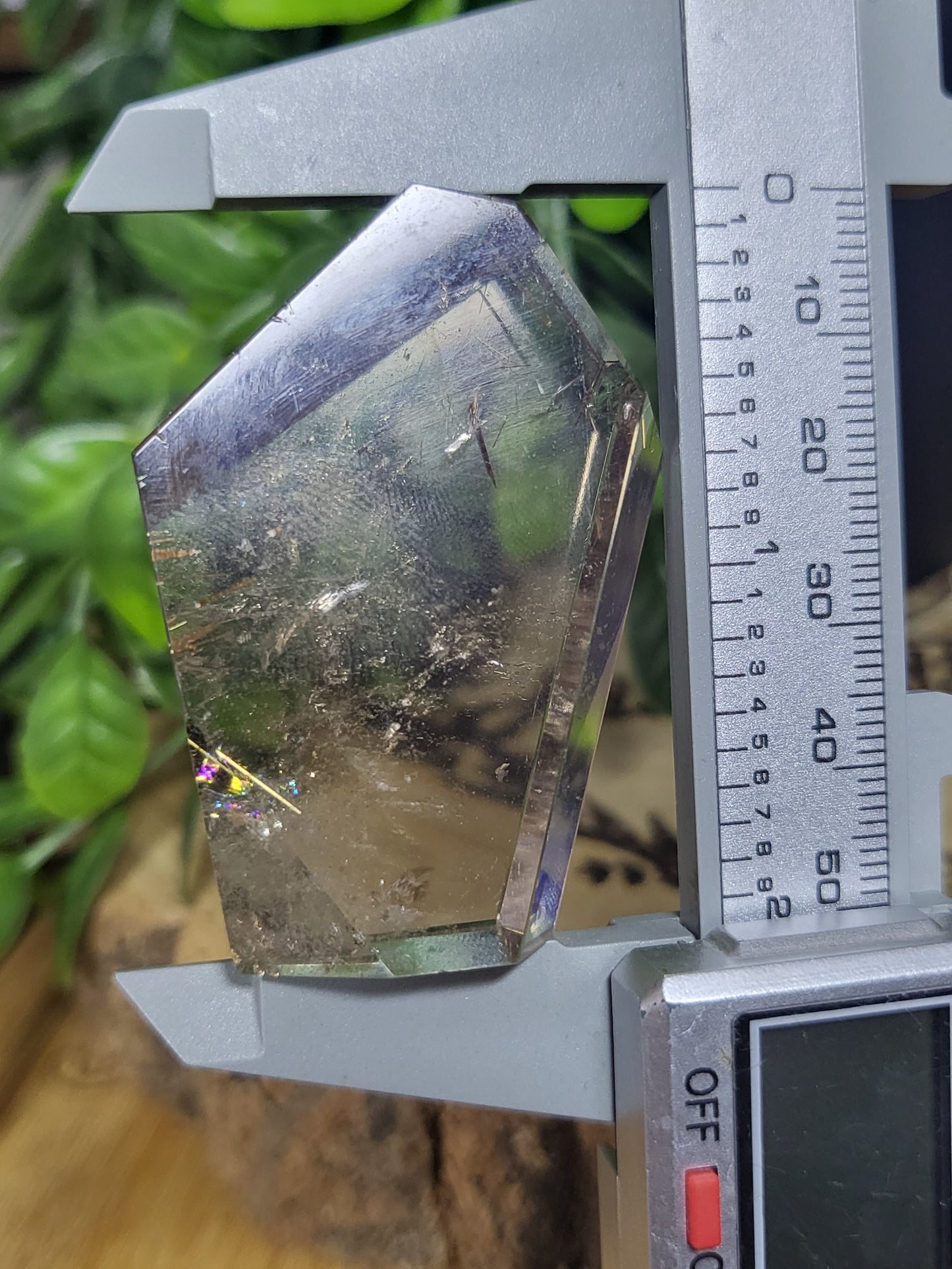 Gold rutile smokey quartz