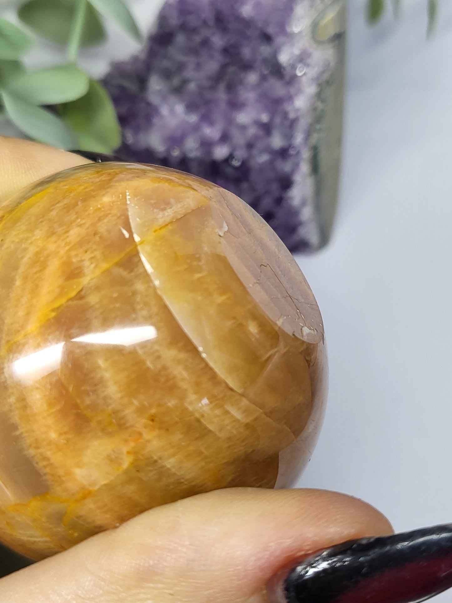 Peach Moonstone Sphere