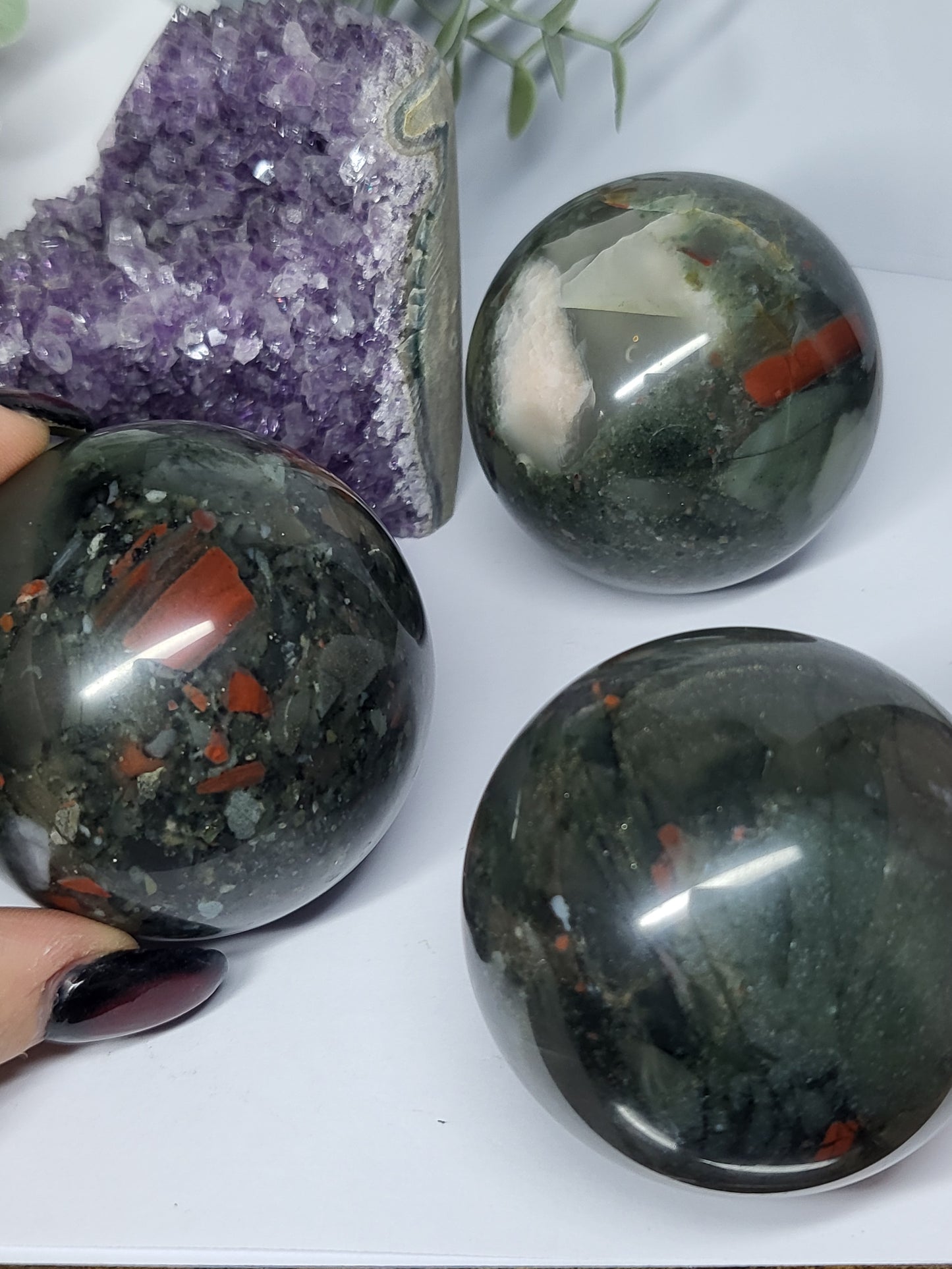African bloodstone sphere
