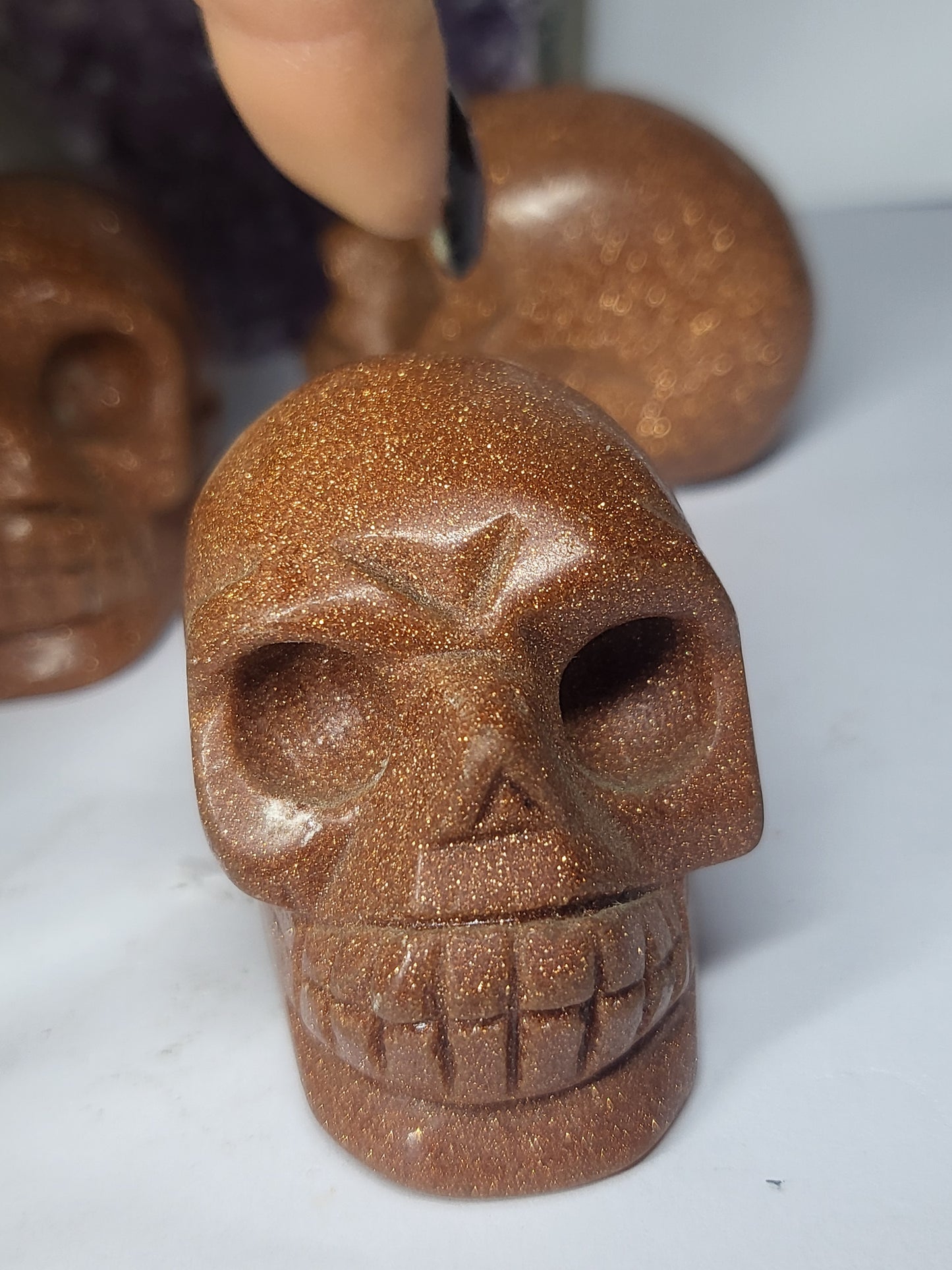 Gold Sandstone Skull