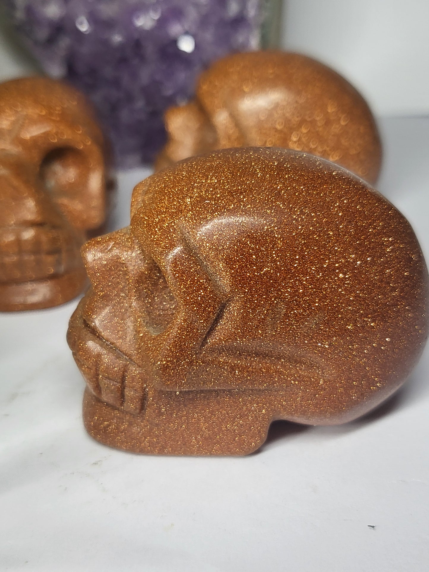 Gold Sandstone Skull