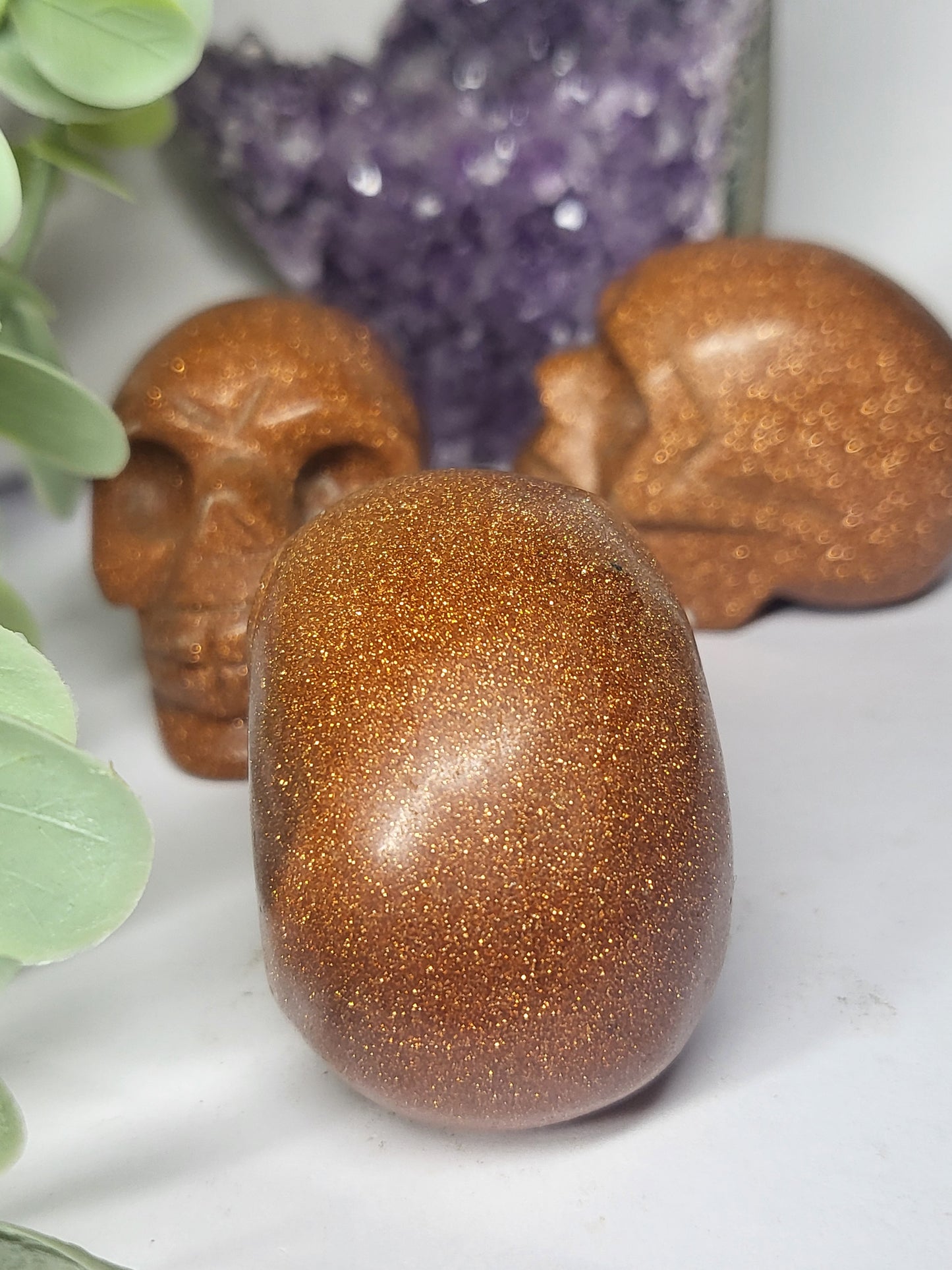 Gold Sandstone Skull