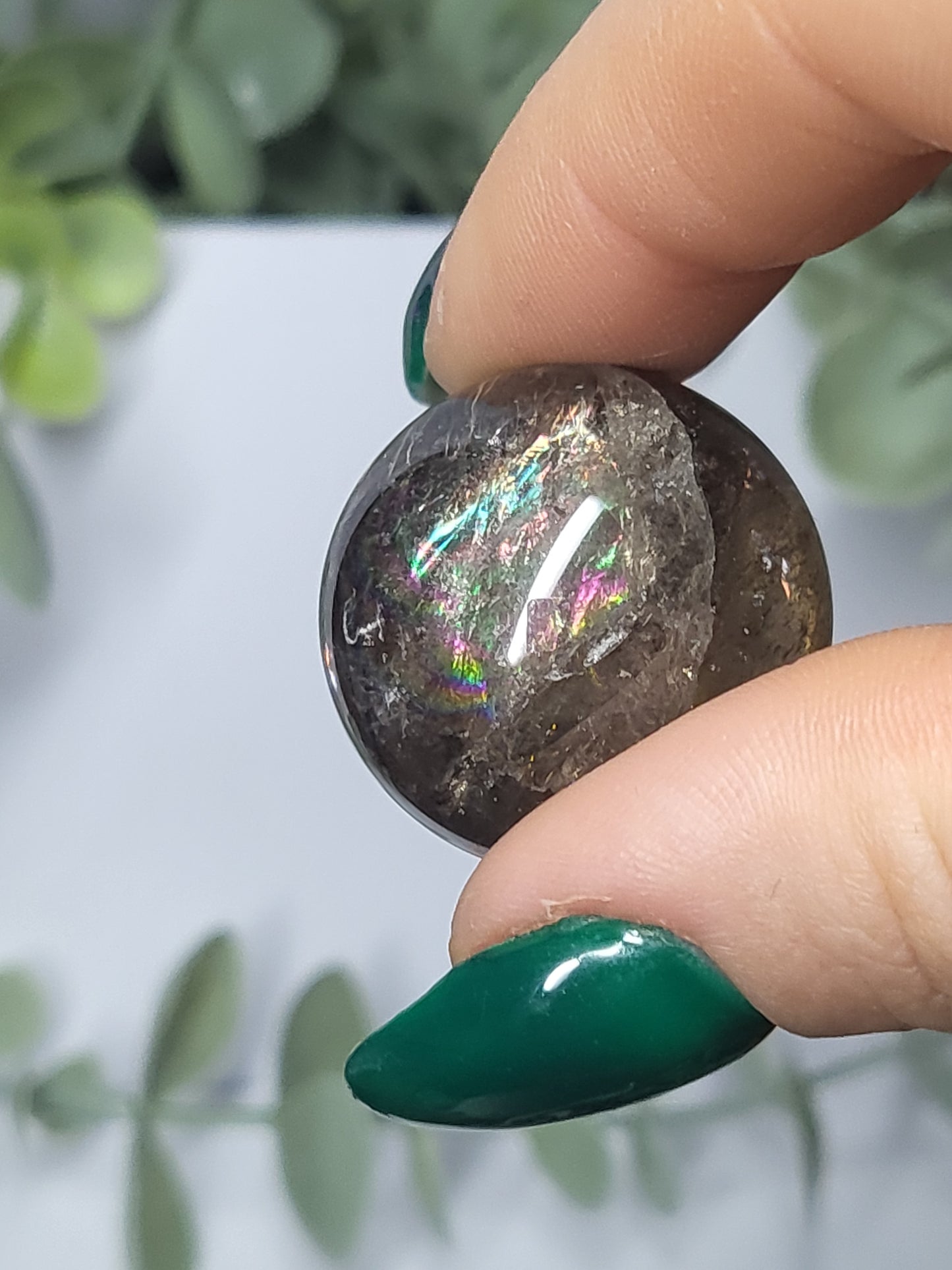 Smokey quartz with rainbows