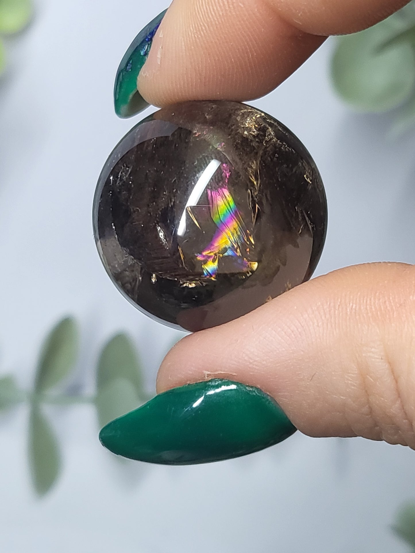 Smokey quartz with rainbows