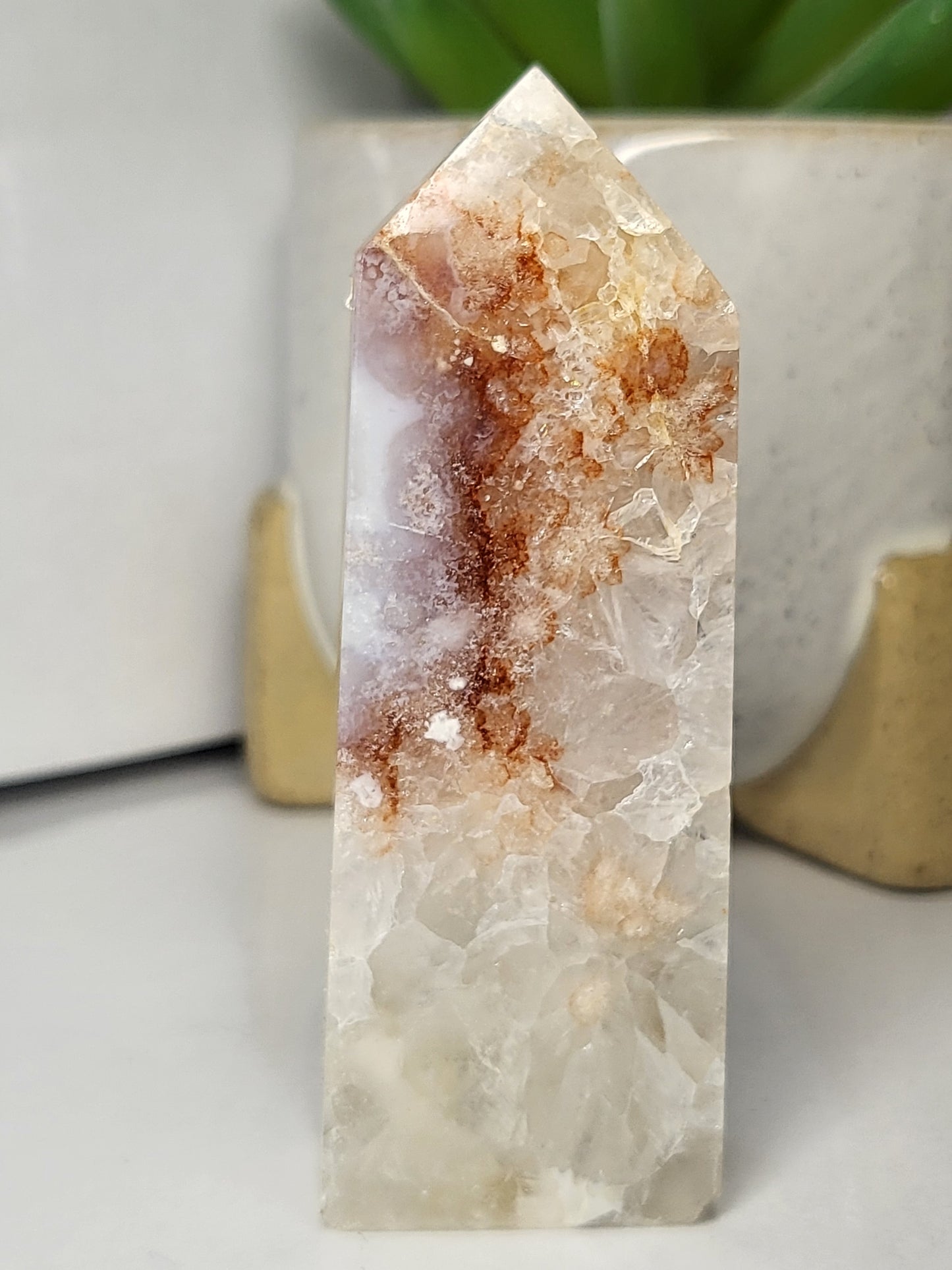 Pink amethyst with quartz