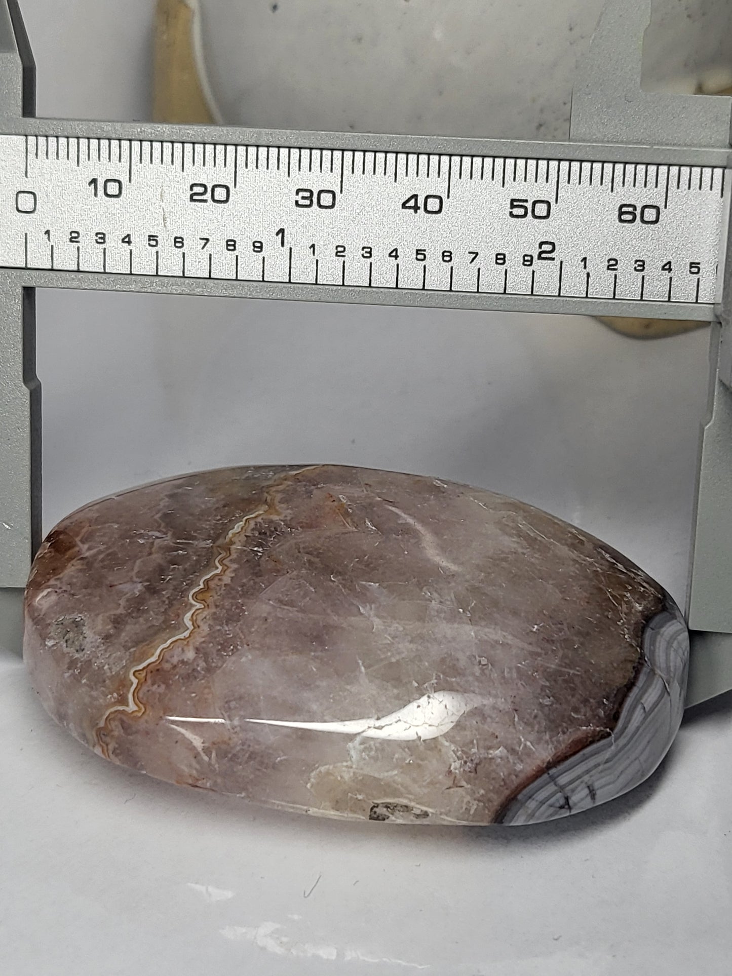 Amethyst and agate palmstone