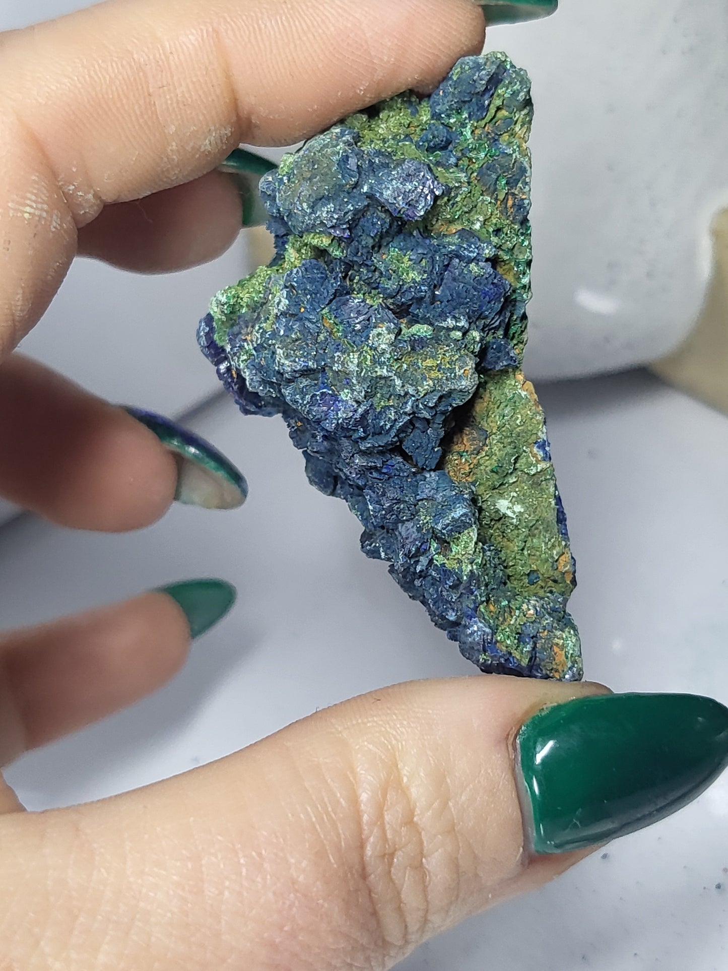 Azurite and malachite