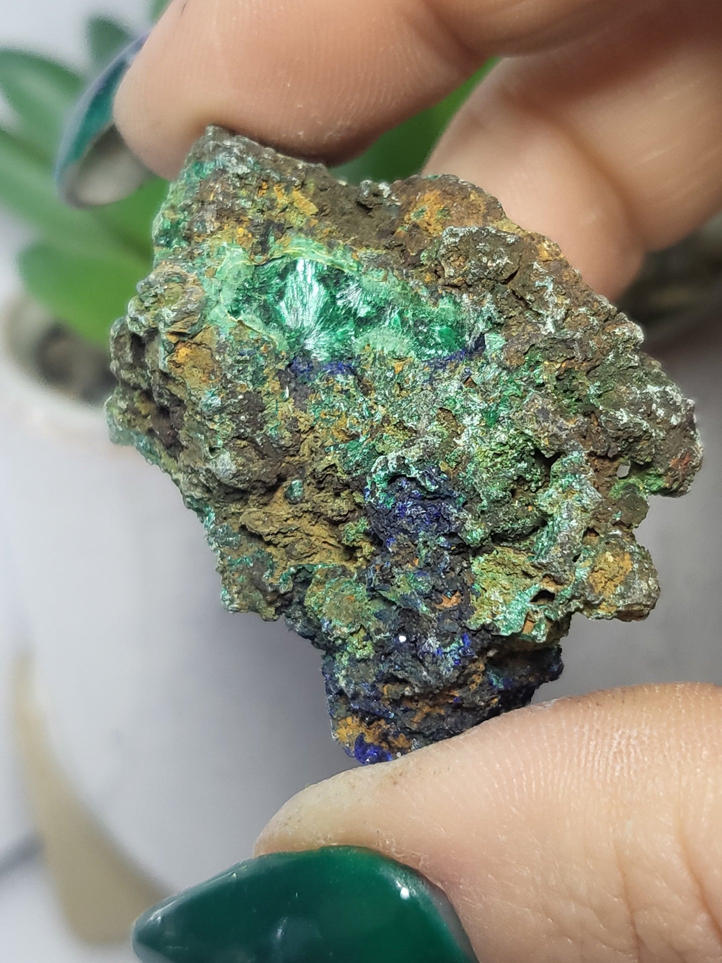 Azurite and malachite