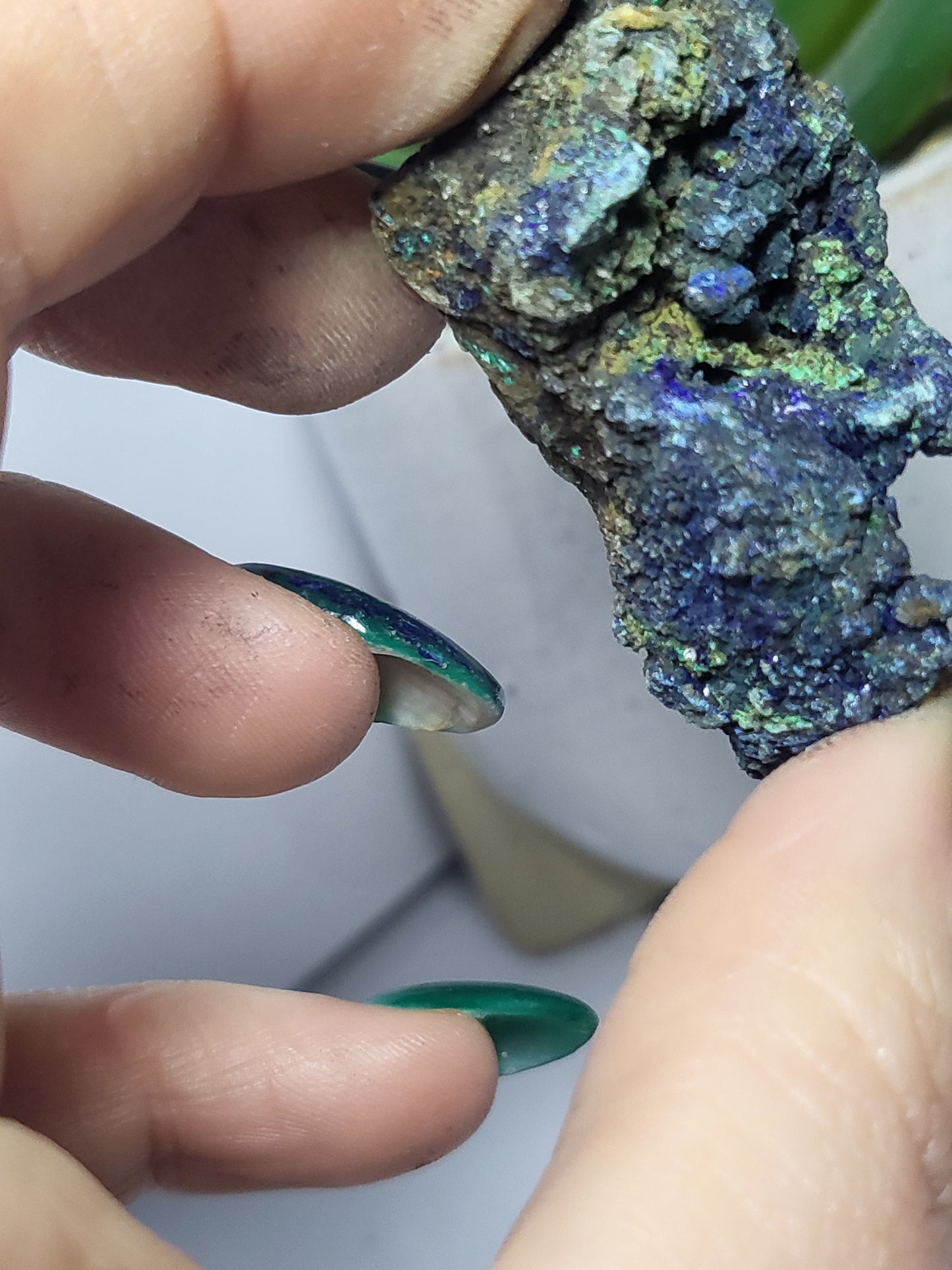 Azurite and malachite