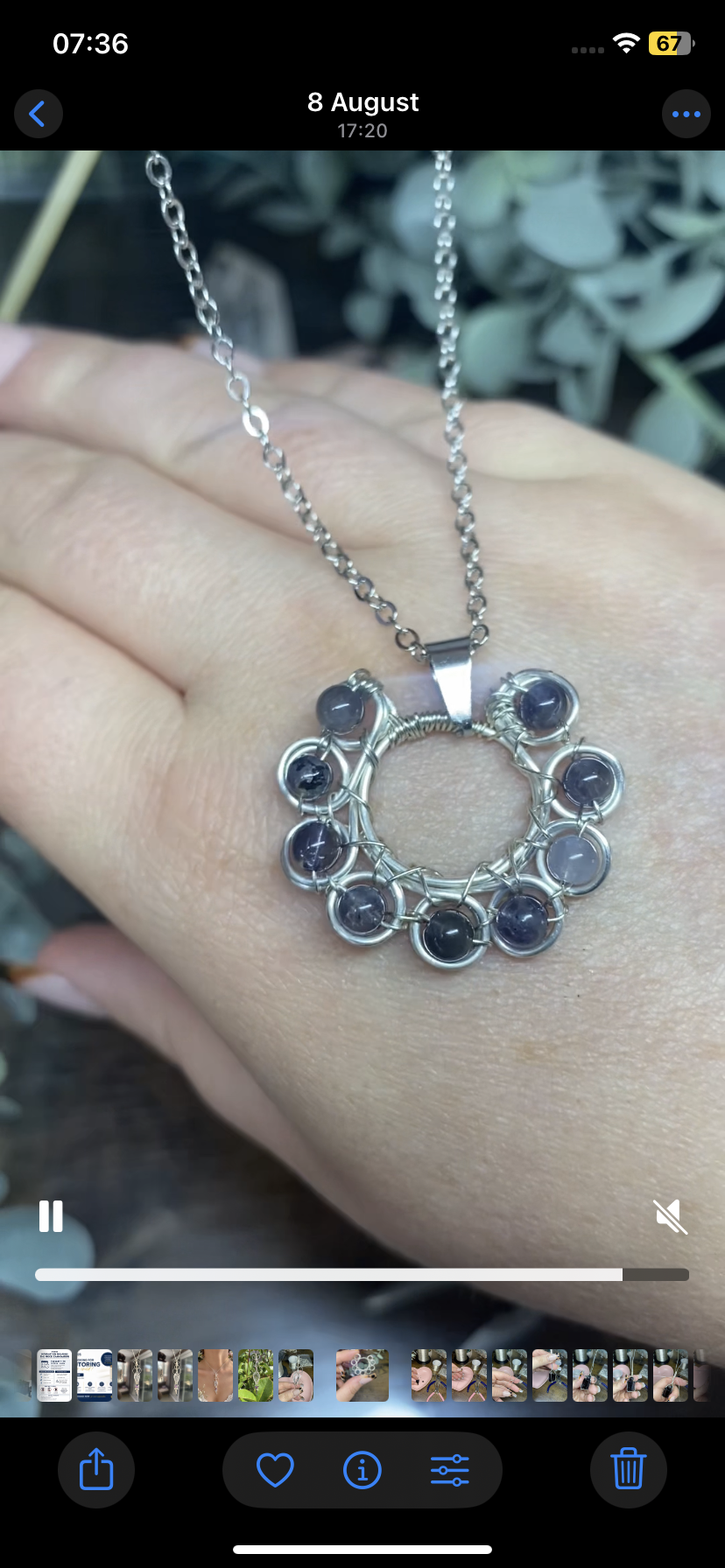 Iolite pendant