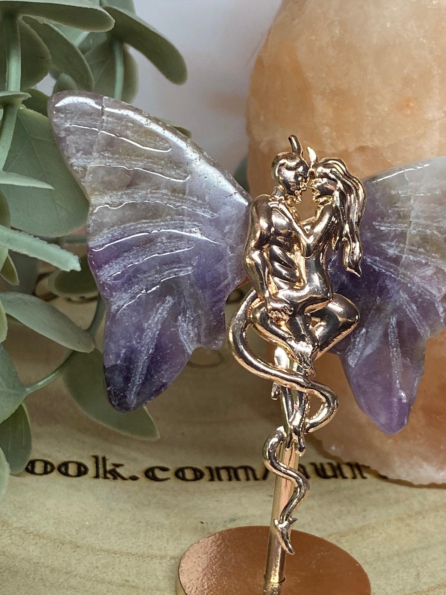 Amethyst Devil and Woman Wings