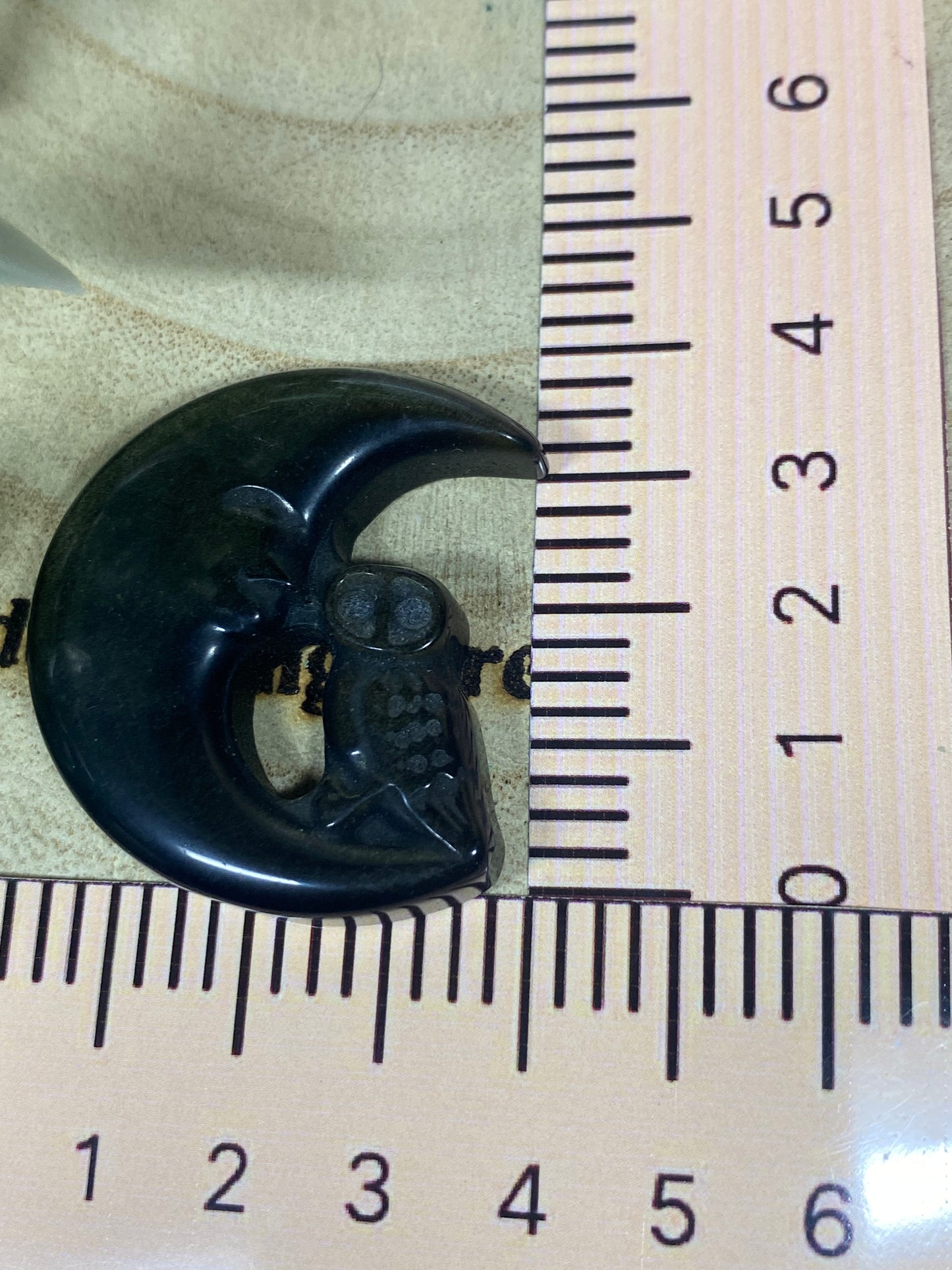 Gold Sheen Obsidian Owl and Moon