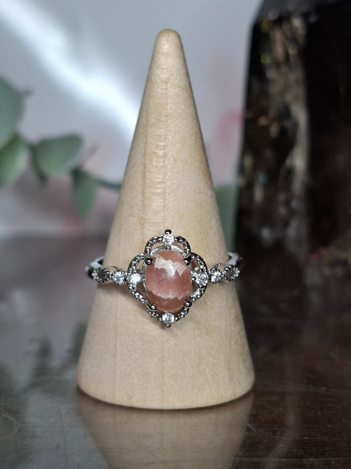 Rhodochrosite Ring