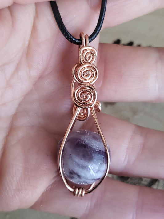 Amethyst fidget pendant