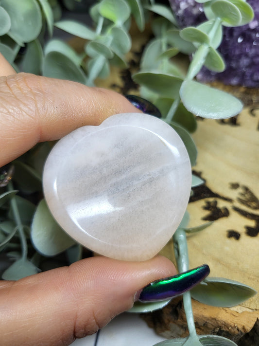 Heart peach aventurine worry stone