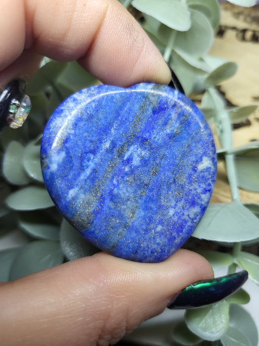 Lapis Lazuli Heart Worry Stone