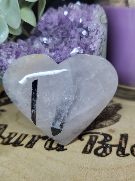 Tourmaline in Quartz heart