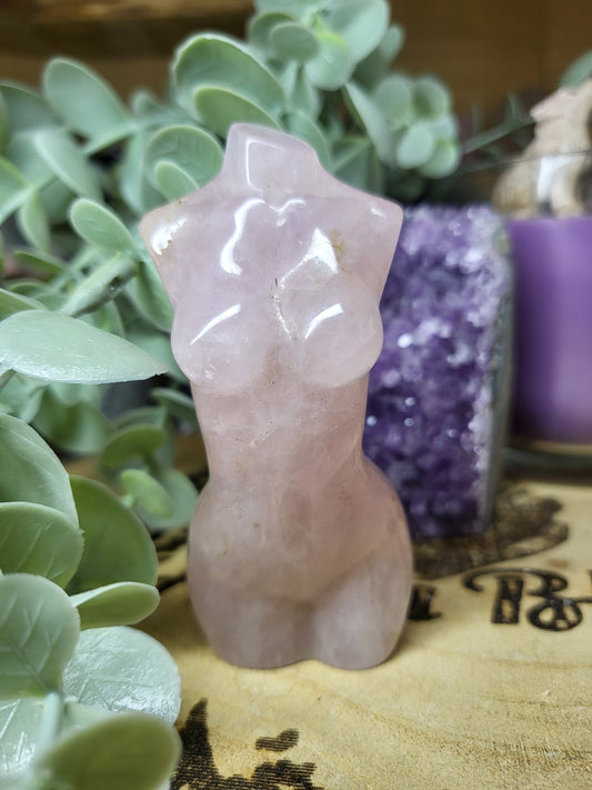 Rose quartz torso