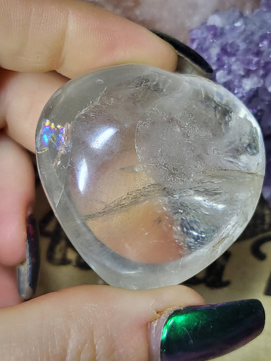 Clear quartz heart