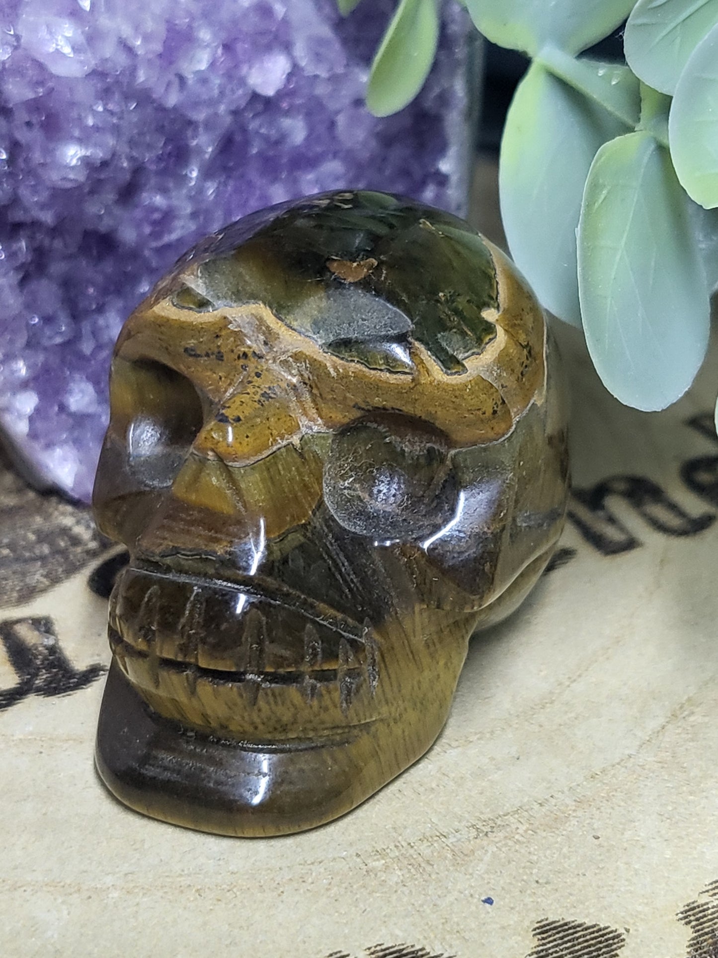 Tigers eye skull