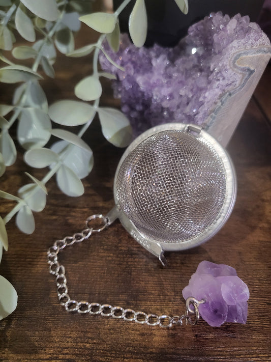 Amethyst tea strainer