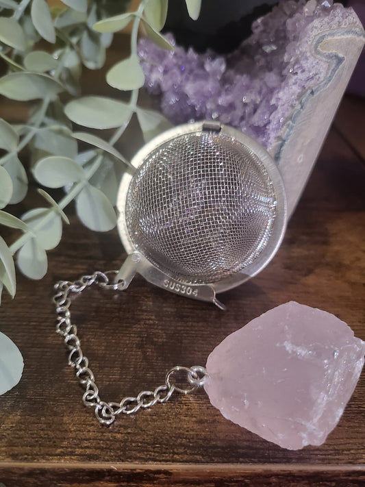 Rose Quartz tea strainer