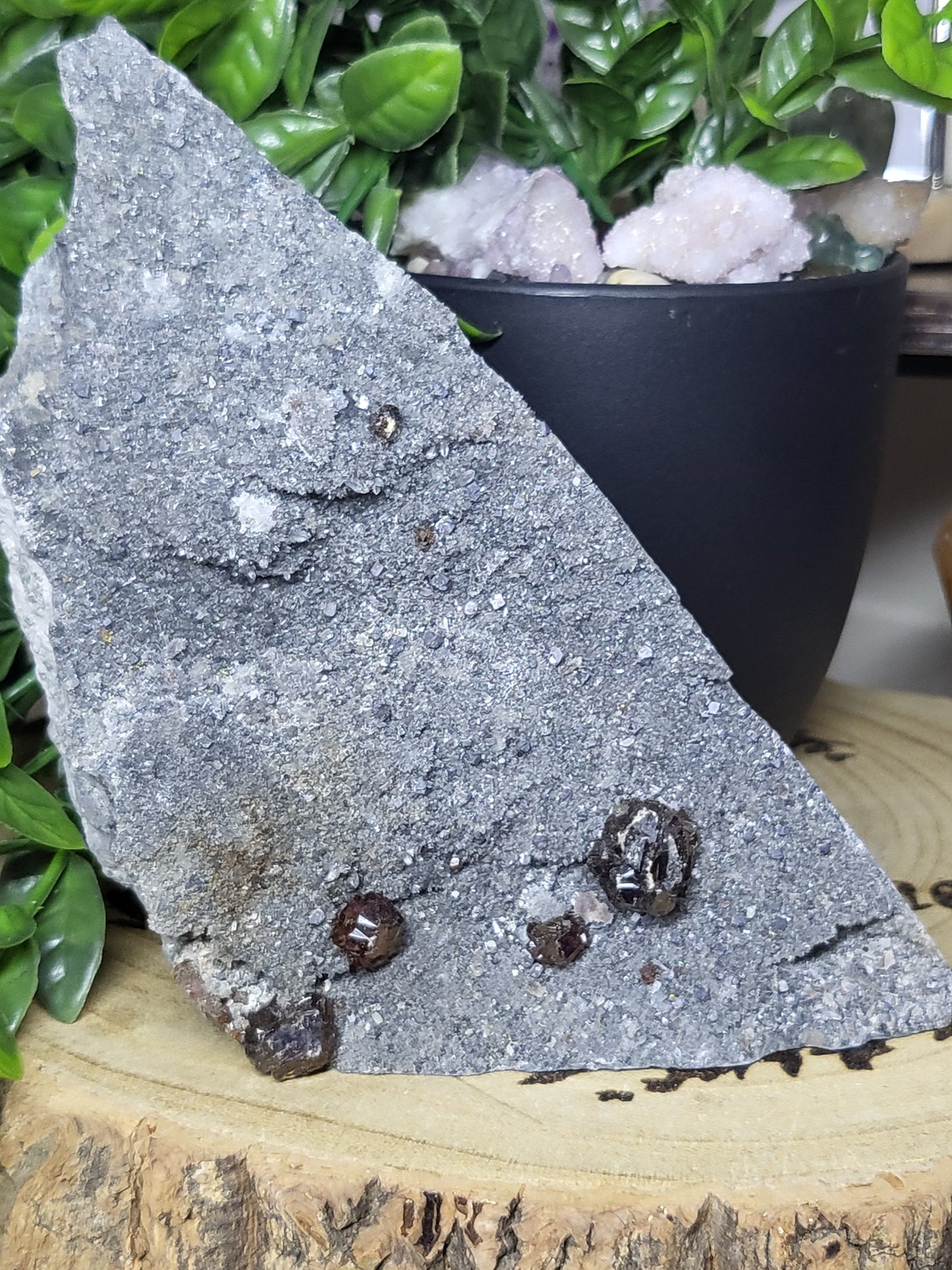 Garnet and sphalerite specimen