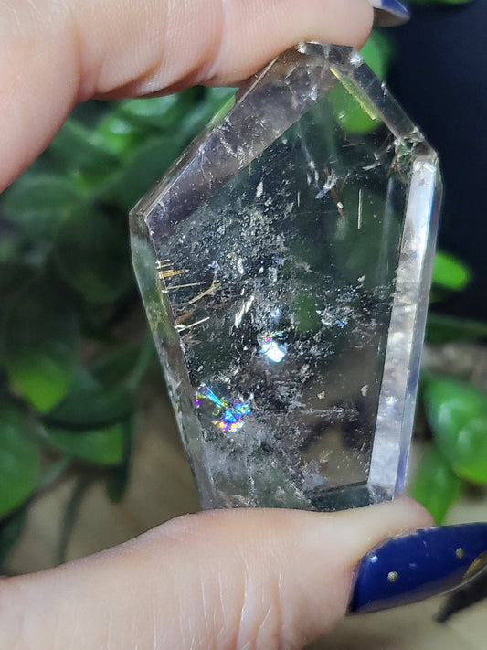 Gold rutile smokey quartz