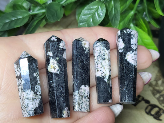 Mini Snowflake Obsidian Point