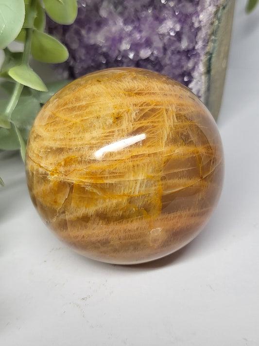 Peach Moonstone Sphere