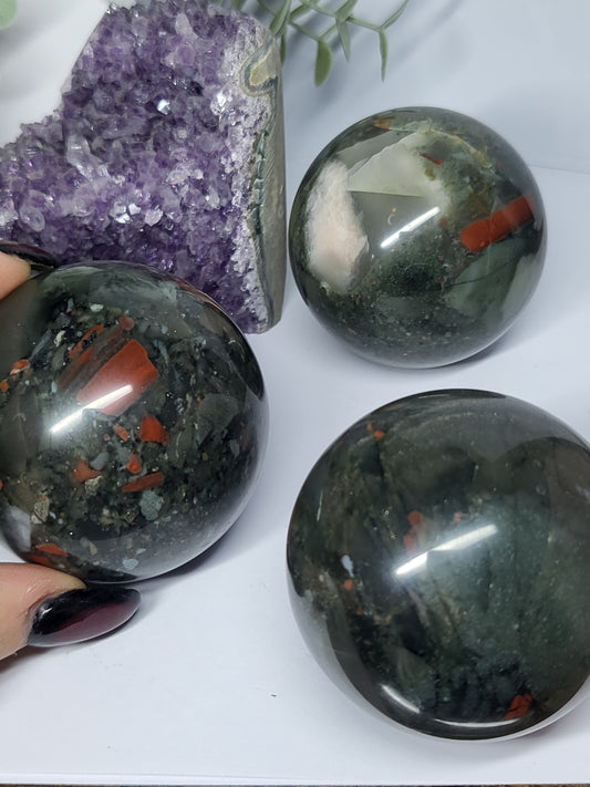 African bloodstone sphere