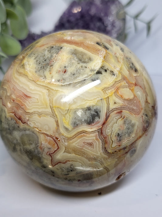 Crazy Lace Agate Sphere