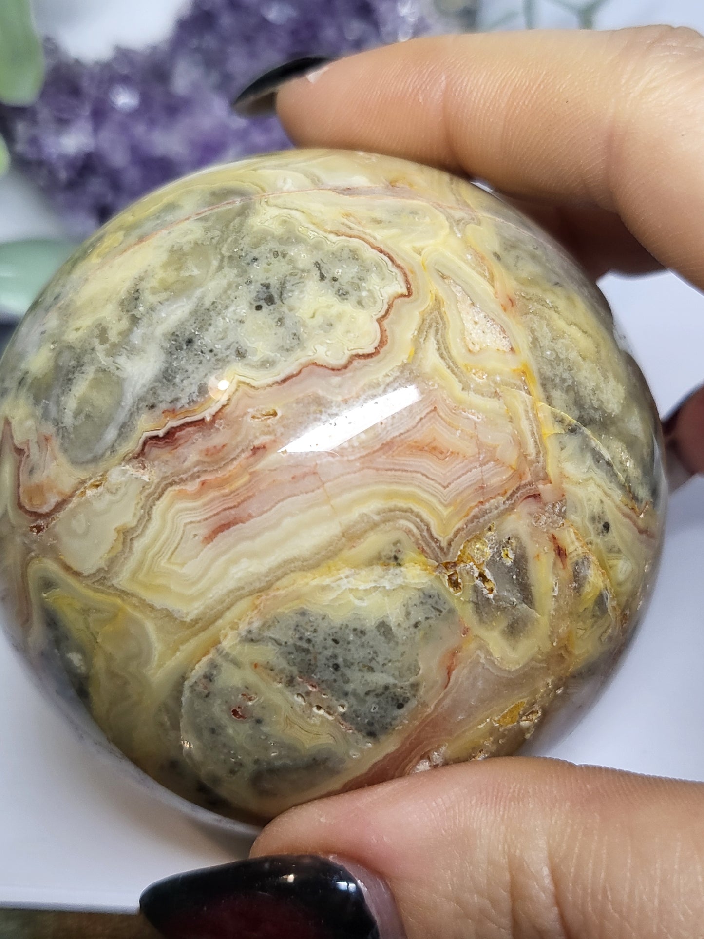 Crazy Lace Agate Sphere