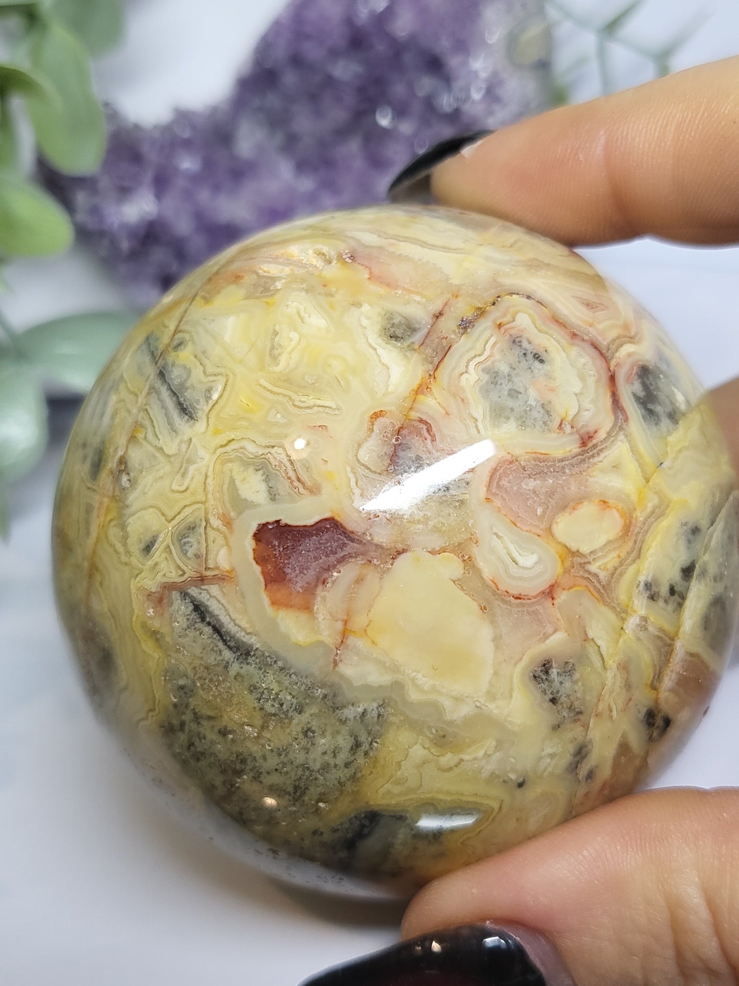 Crazy Lace Agate Sphere