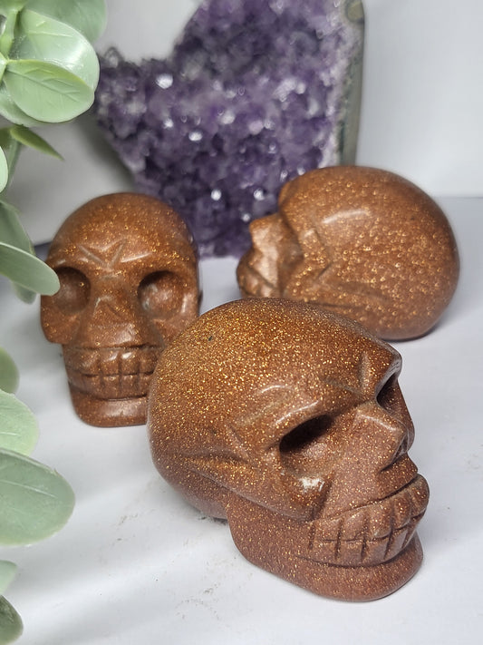 Gold Sandstone Skull