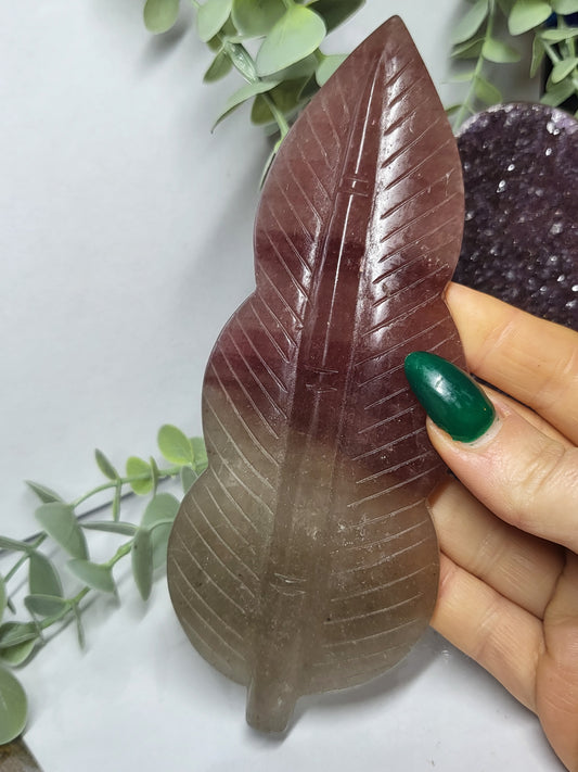 Strawberry Quartz feather