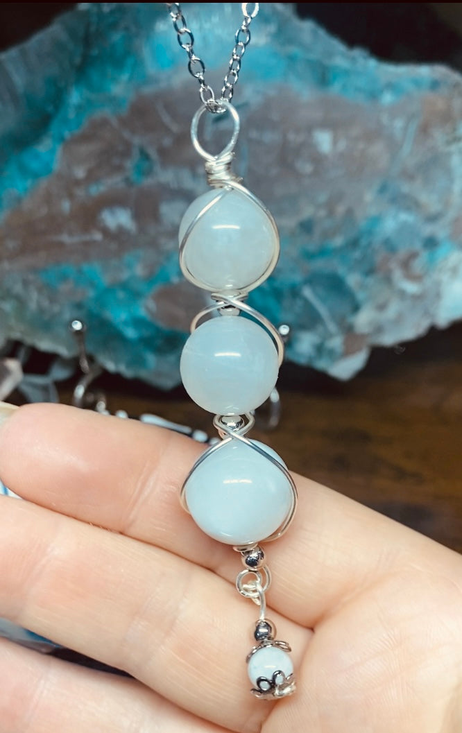 Galaxy moonstone pendant